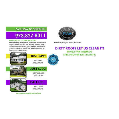 We Do Roof Washing Design Suite - Small Postcard - Back View