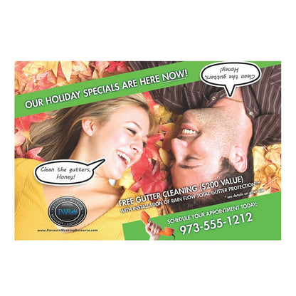 Clean The Gutters Honey Small Postcard Front Design