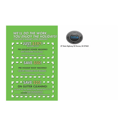 Clean The Gutters Honey Small Postcard Back Design