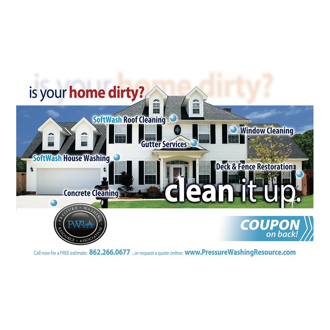 Dirty Home Small Postcard Front Design