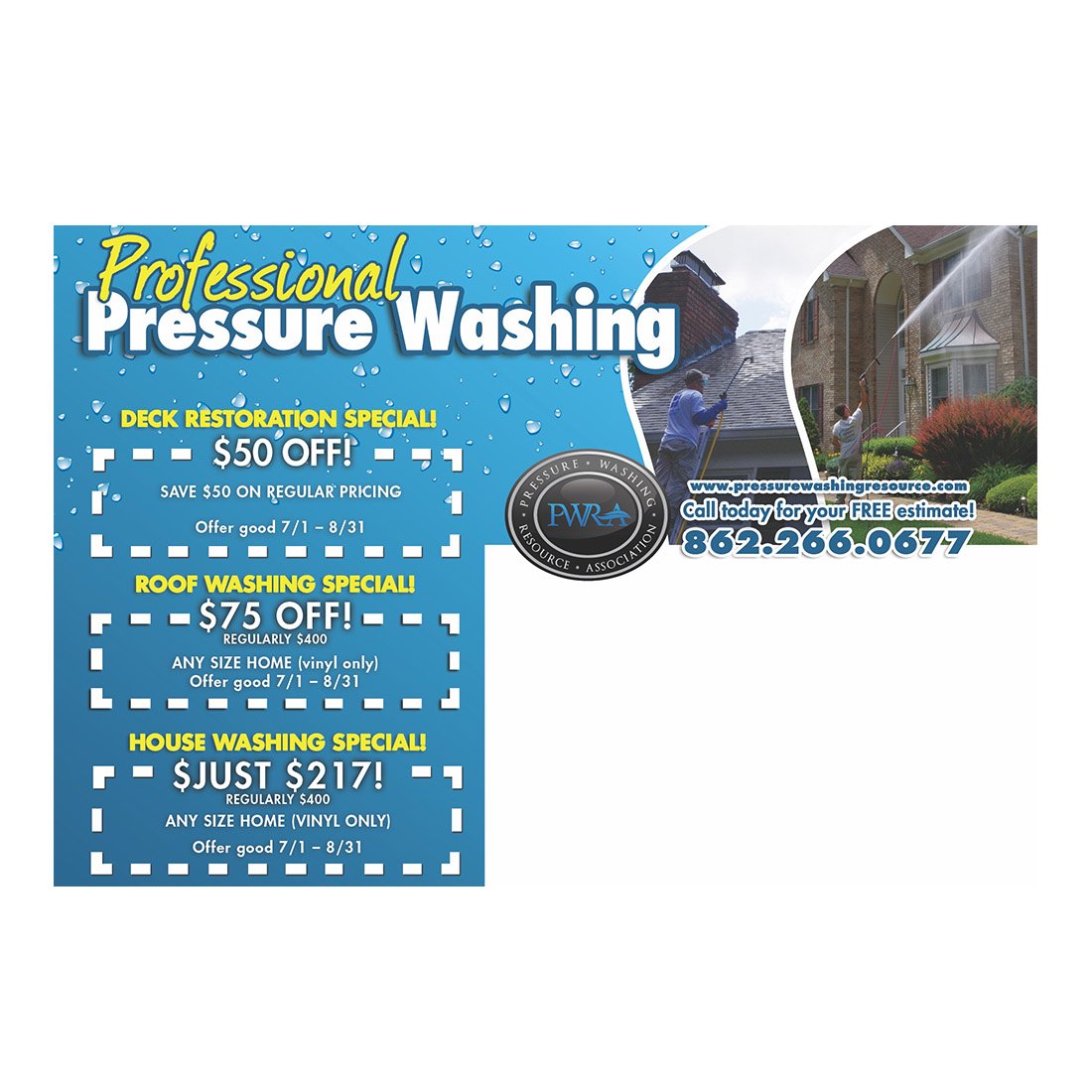 Revitalize Your Deck Small Postcard Back Design