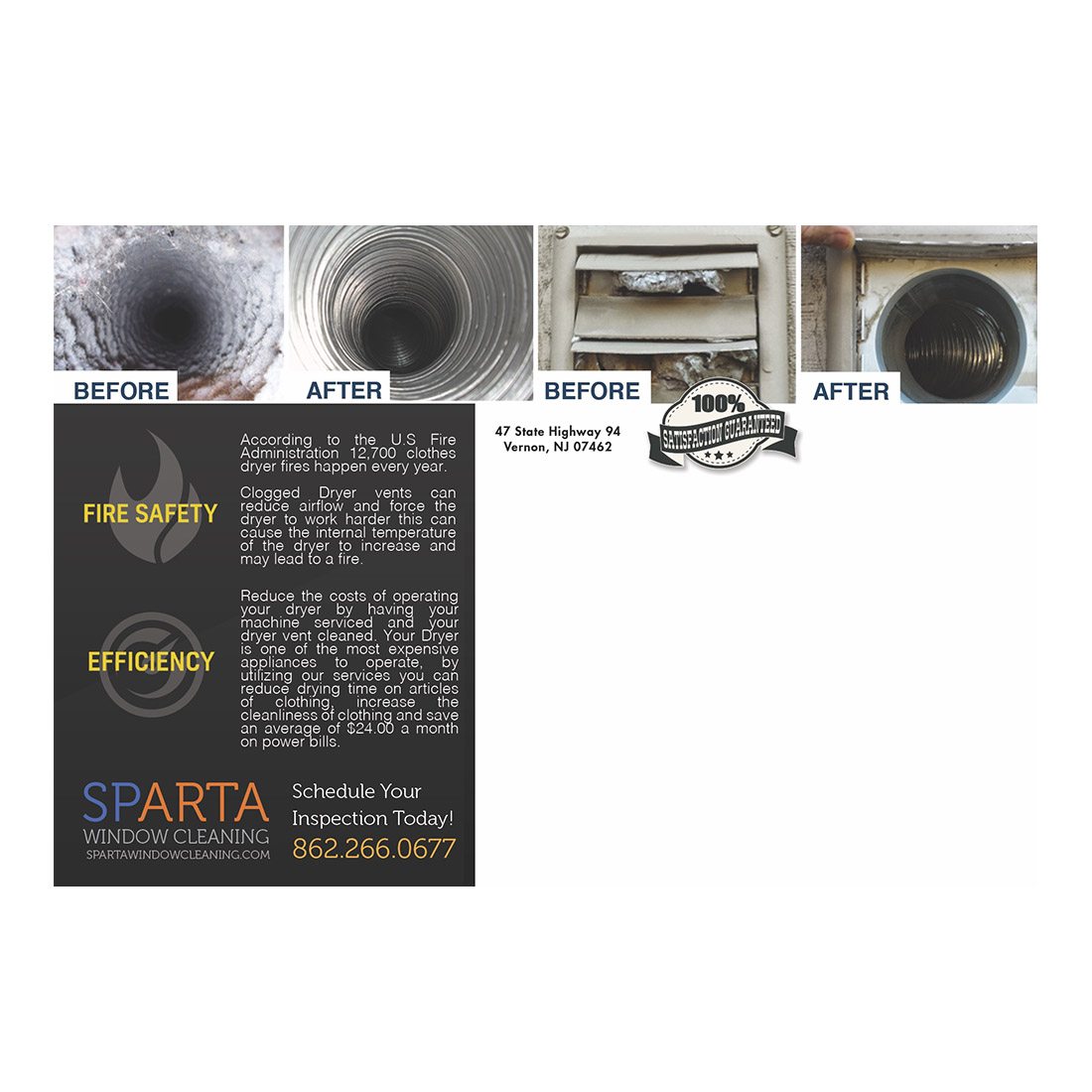 Why Clean Your Dryer Vents Design Suite - Small Postcard - Back View