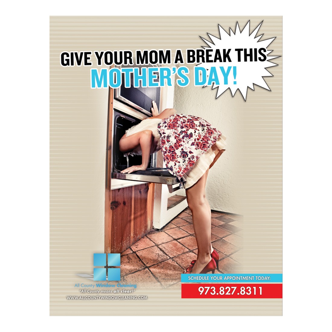 Give Mom A Break Large Postcard Front View