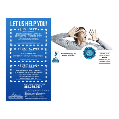 Too Clean To Be Eaten Large Postcard Back Design