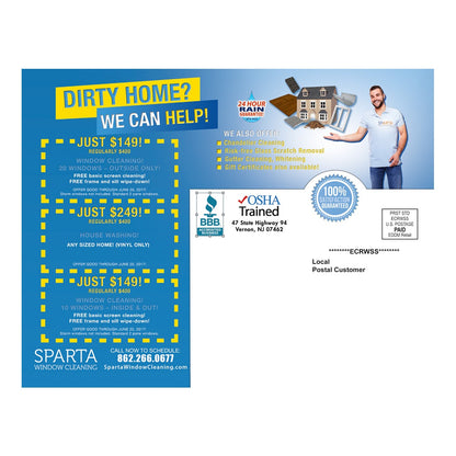 Dirty Home, We Can Help Design Suite - Postcard Large - Back View