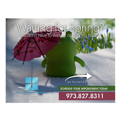Waiting For Spring Large Postcard Front Design