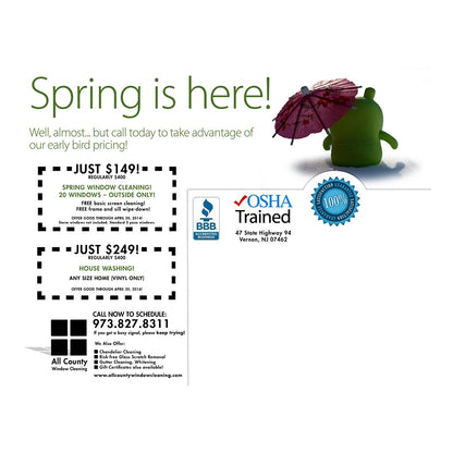 Waiting For Spring Large Postcard Back Design