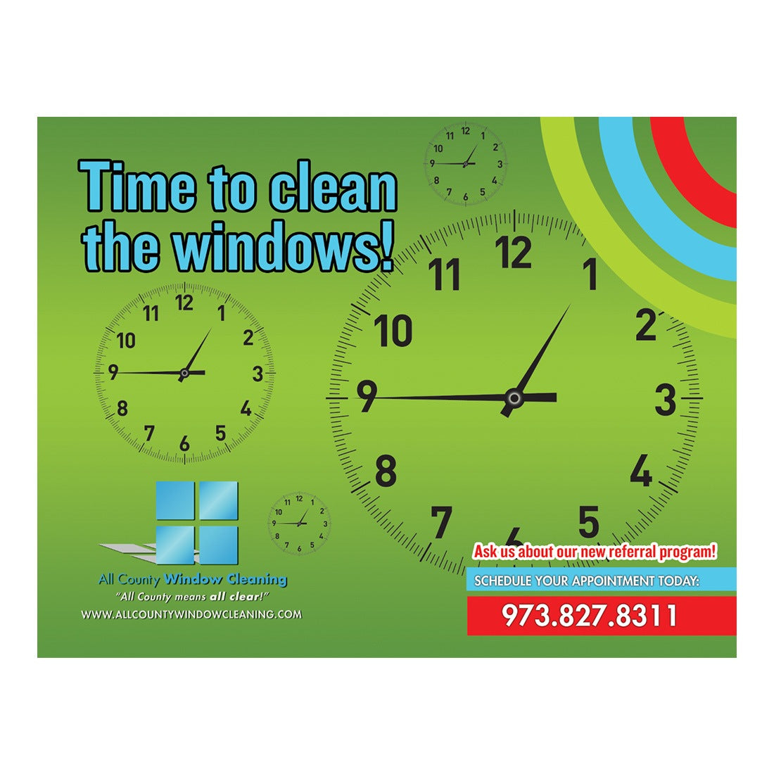 Time To Clean | Design Suite | Shop WCR – WindowCleaner.com