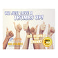 We Love A Thumbs Up Large Survey Postcard Front Design