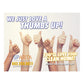 We Love A Thumbs Up Large Postcard Front Design