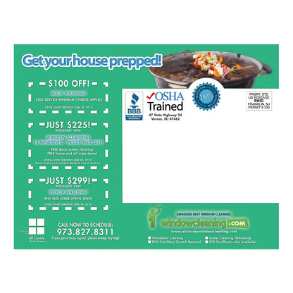 Summer Party Design Suite - Large Postcard - Back View