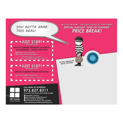 What A Steal Design Suite - Large Postcard - Back View