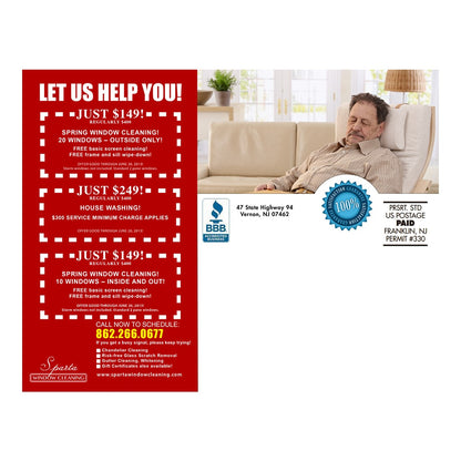 Stay Off The Ladder Large Postcard Back Design