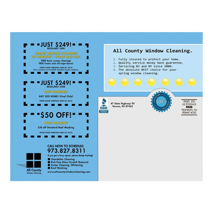 Spring Weather Forecast Large Postcard Back Design