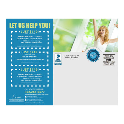 Spring Time Cleaning Time Large Postcard Back Design