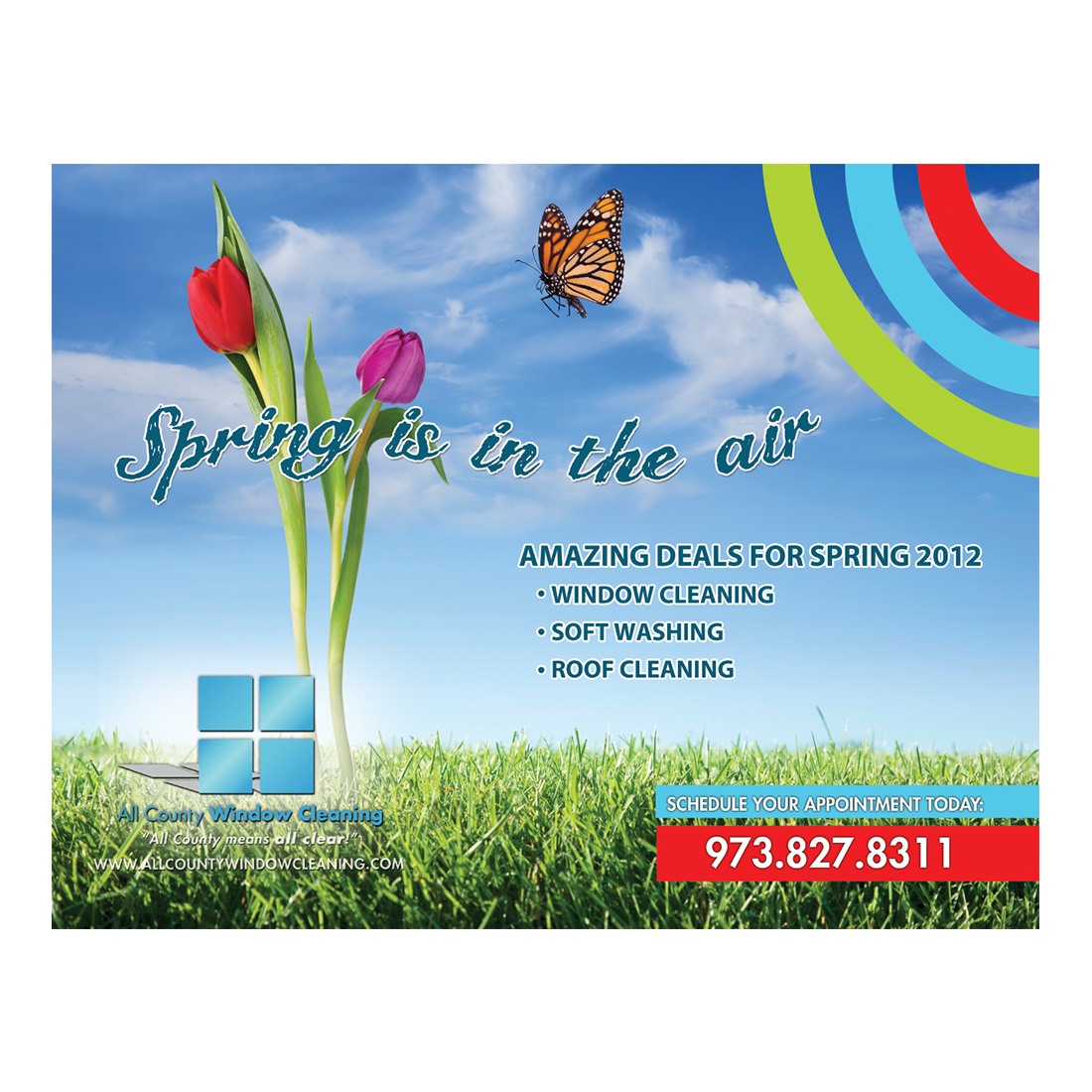 Spring Is In The Air Large Postcard Front Design