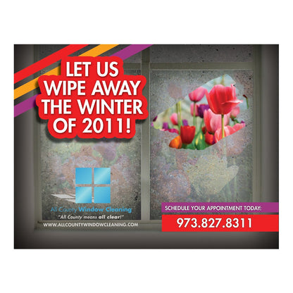 Wipe Away Winter Design Suite - Large Postcard - Front View