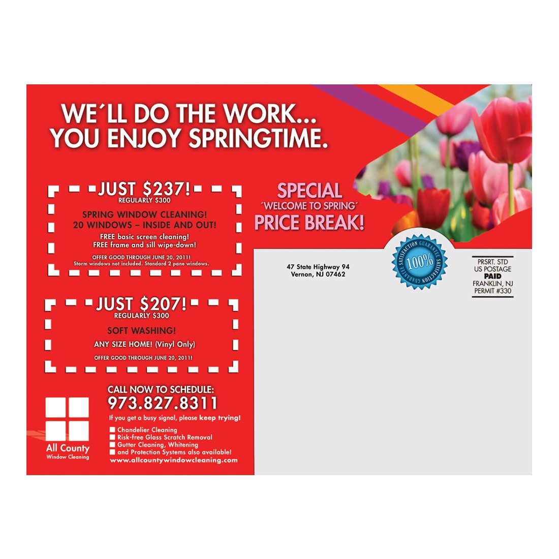 Wipe Away Winter Design Suite - Large Postcard - Back View