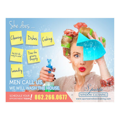 She Does Large Postcard Front Design