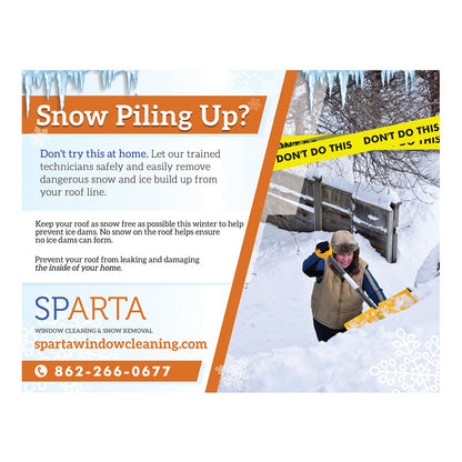 Roof Shoveling Large Postcard Front Design