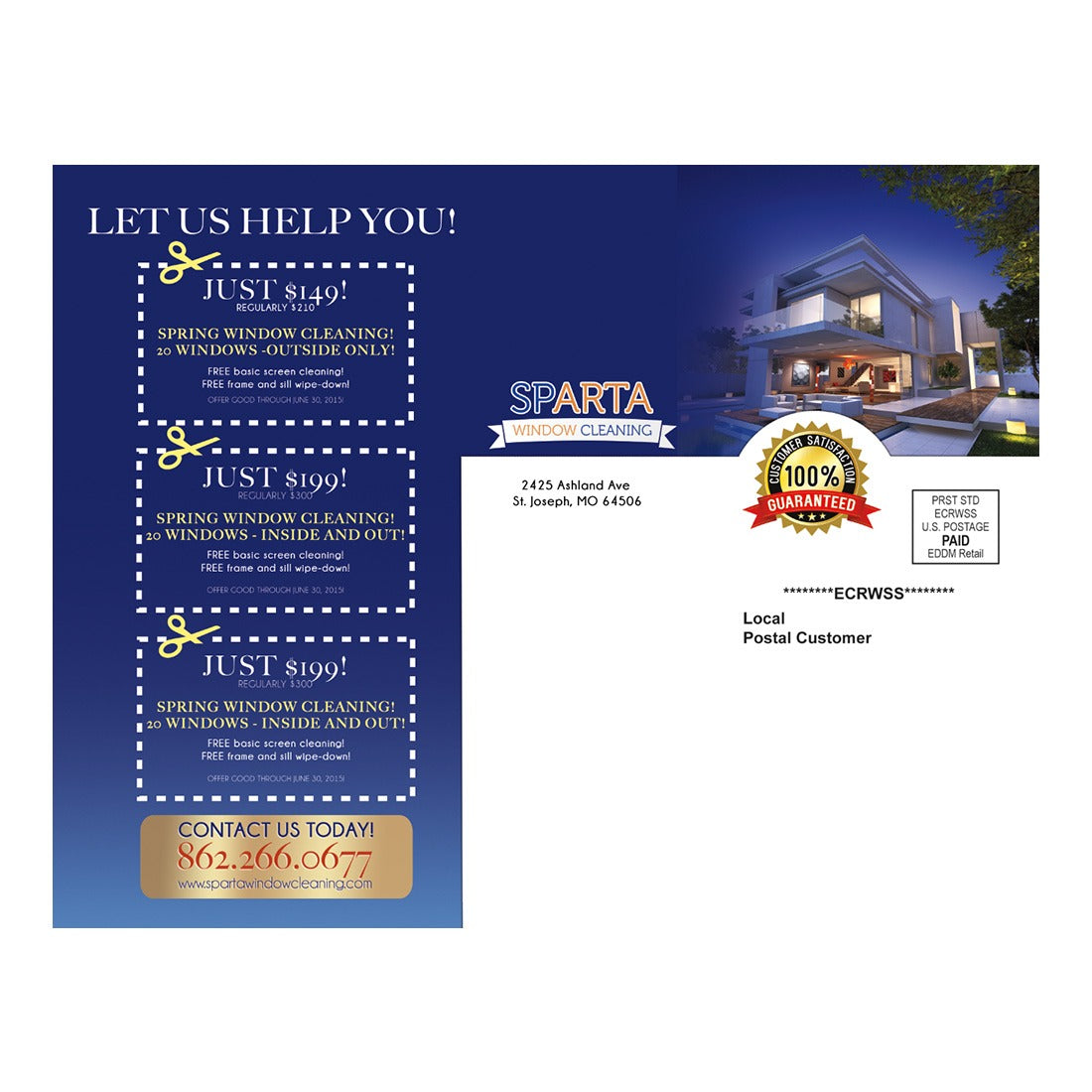 Luxury Series High End Large Postcard Back Design