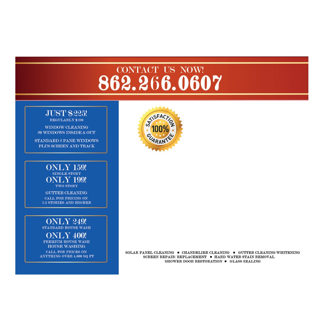 Luxury Series Best Price Large Postcard Back Design