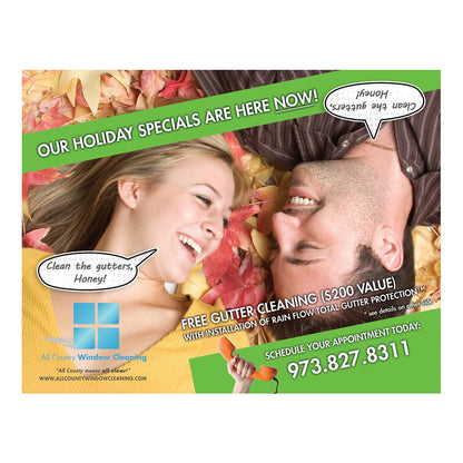 Clean The Gutters Honey Large Postcard Front Design