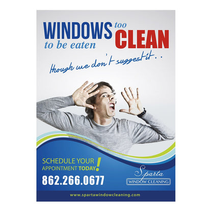 Too Clean To Be Eaten Medium Postcard Front Design