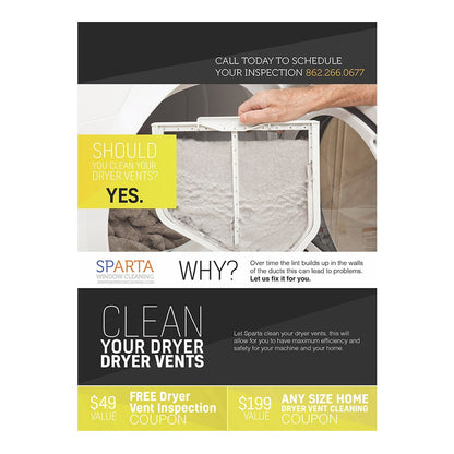 Why Clean Your Dryer Vents Design Suite - Medium Postcard - Front View