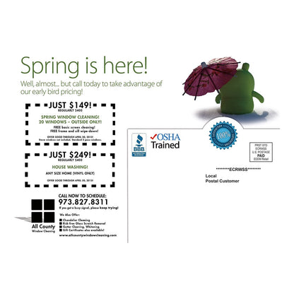 Waiting For Spring Medium Postcard Back Design