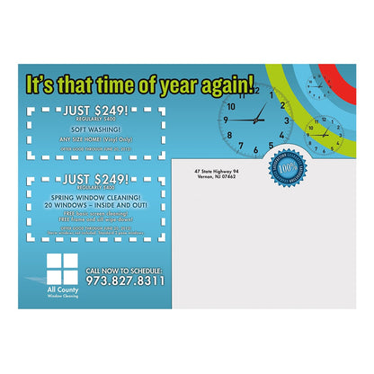 Time To Clean Medium Postcard Back Design