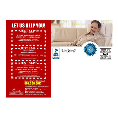 Stay Off The Ladder Medium Postcard Back Design