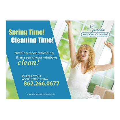 Spring Time Cleaning Time Medium Postcard Front Design