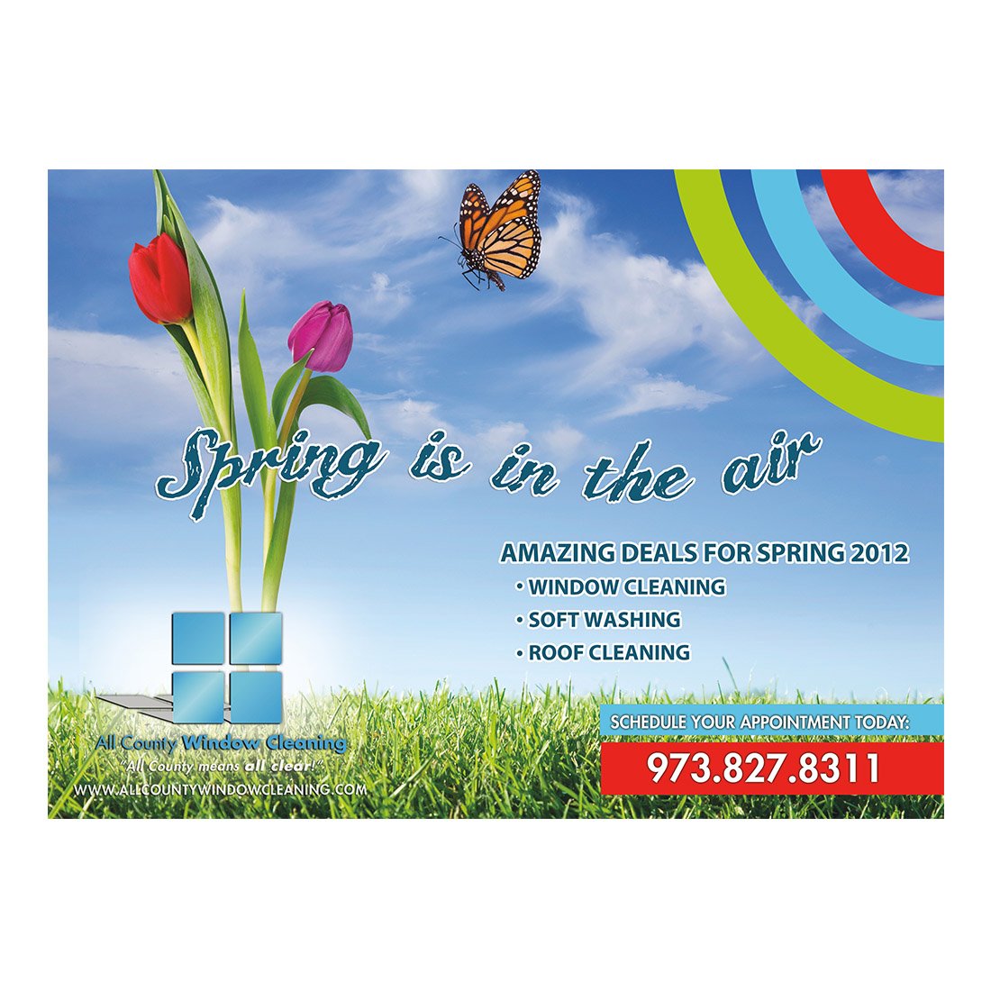 Spring Is In The Air Medium Postcard Front Design