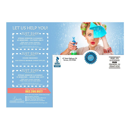 She Does Medium Postcard Back Design