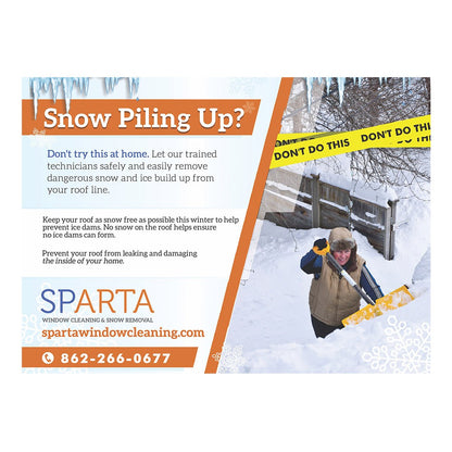 Roof Shoveling Medium Postcard Front Design