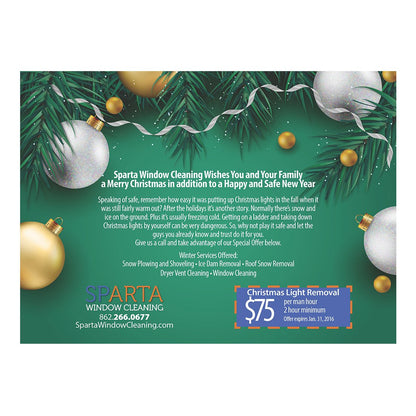 Holiday Light Removal Medium Postcard Back Design