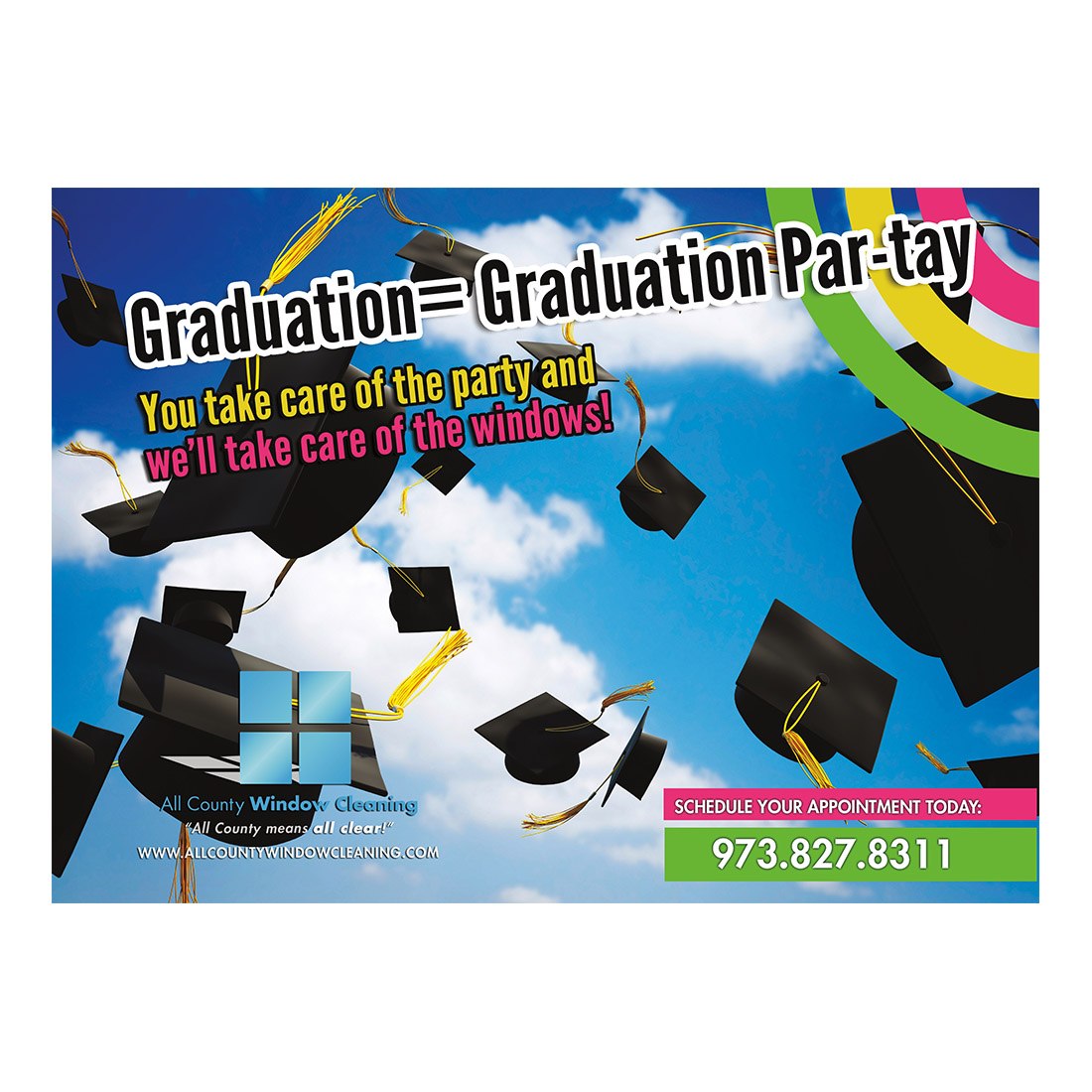 Graduation Party Medium Postcard Front Design