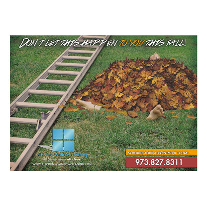 Let Us Handle The Gutters Medium Postcard Front Design