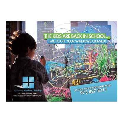 Kids Are Back In School Medium Postcard Front Design