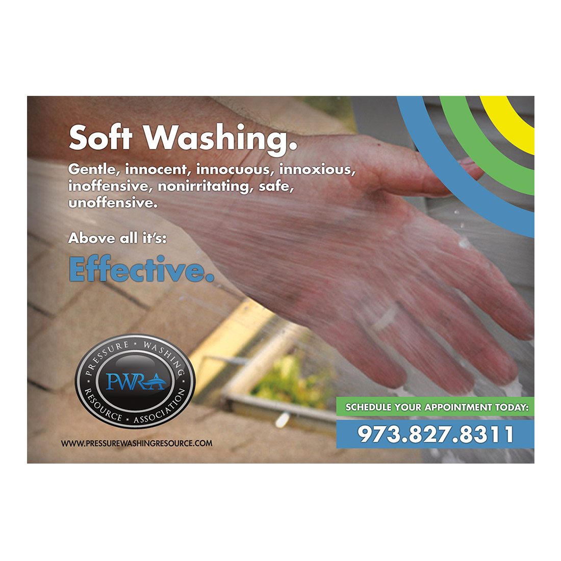 Soft Washing Medium Postcard Front Design