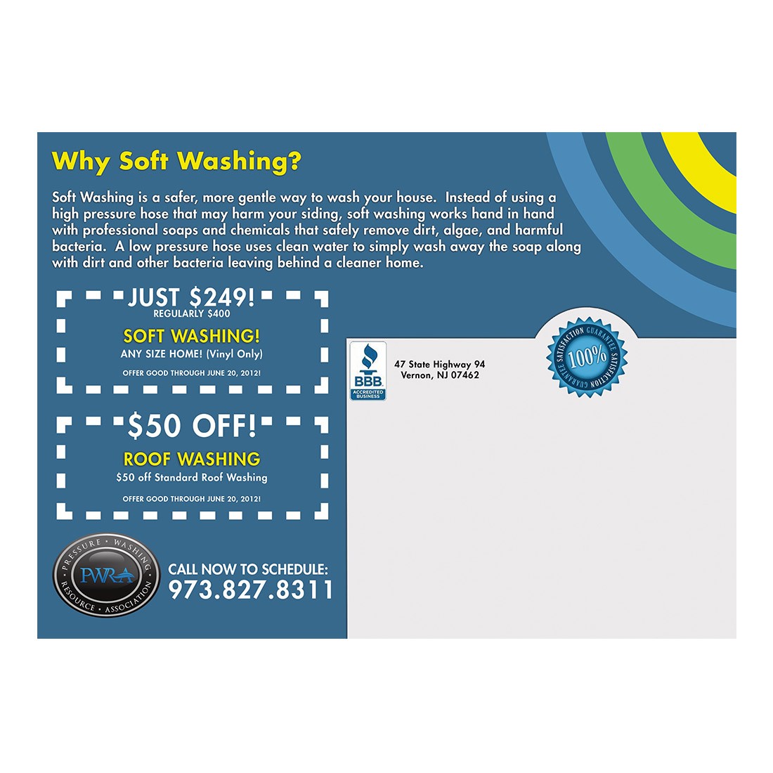 Soft Washing Medium Postcard Back Design