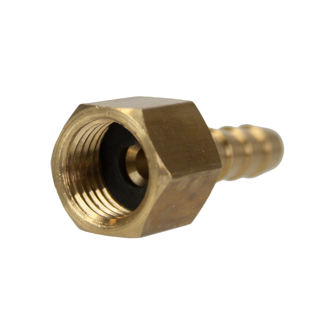 Tucker Hose Insert and Female Swivel - Brass Right Oblique View