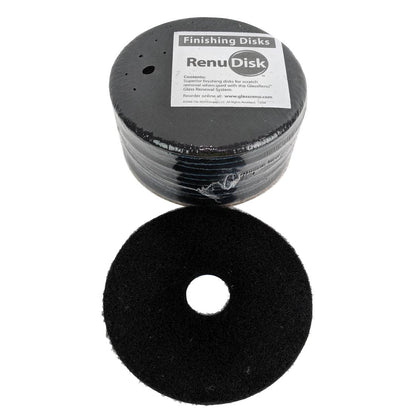 GlassRenu RenuDisks Black 5 Inch Front View