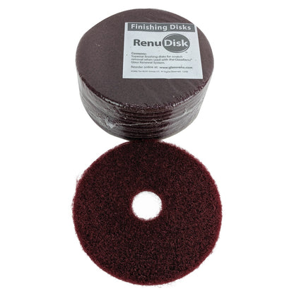 GlassRenu RenuDisks Red 5 Inch Front View