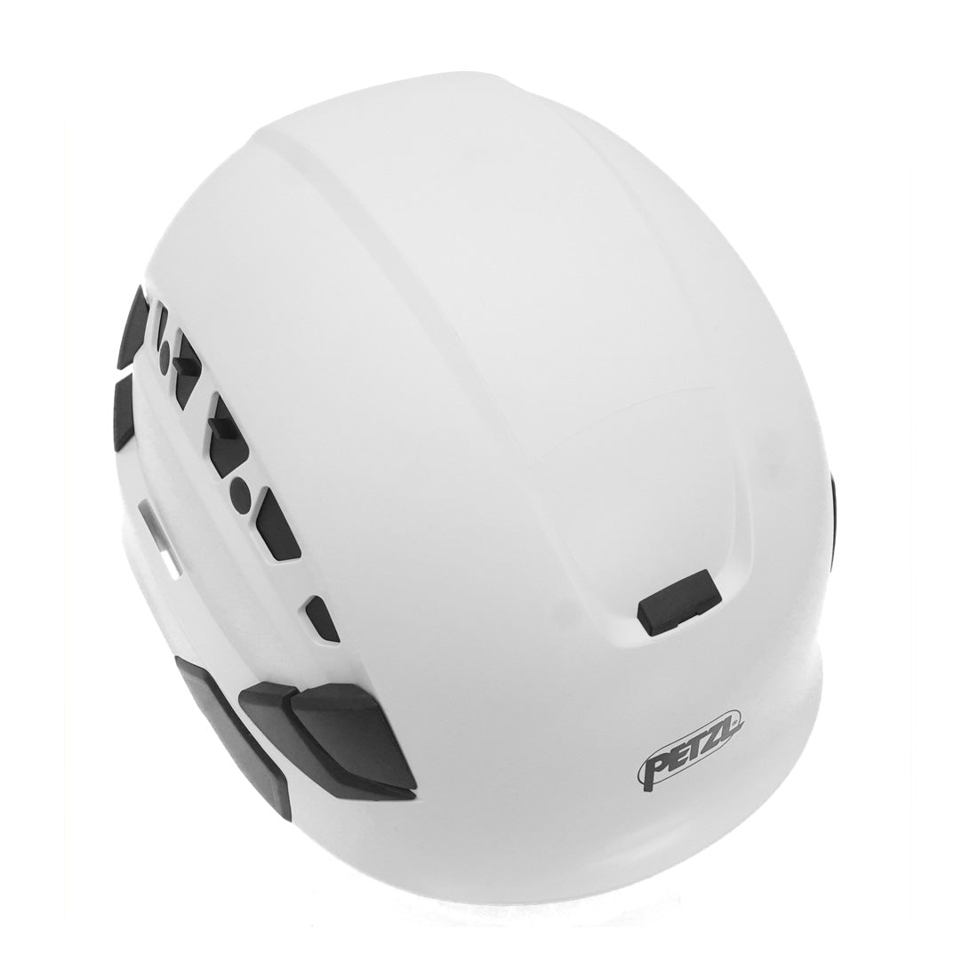 White Petzl Vertex Vent Helmet Aerial Right Angle View