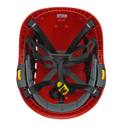 Red Petzl Vertex Vent Helmet Bottom View