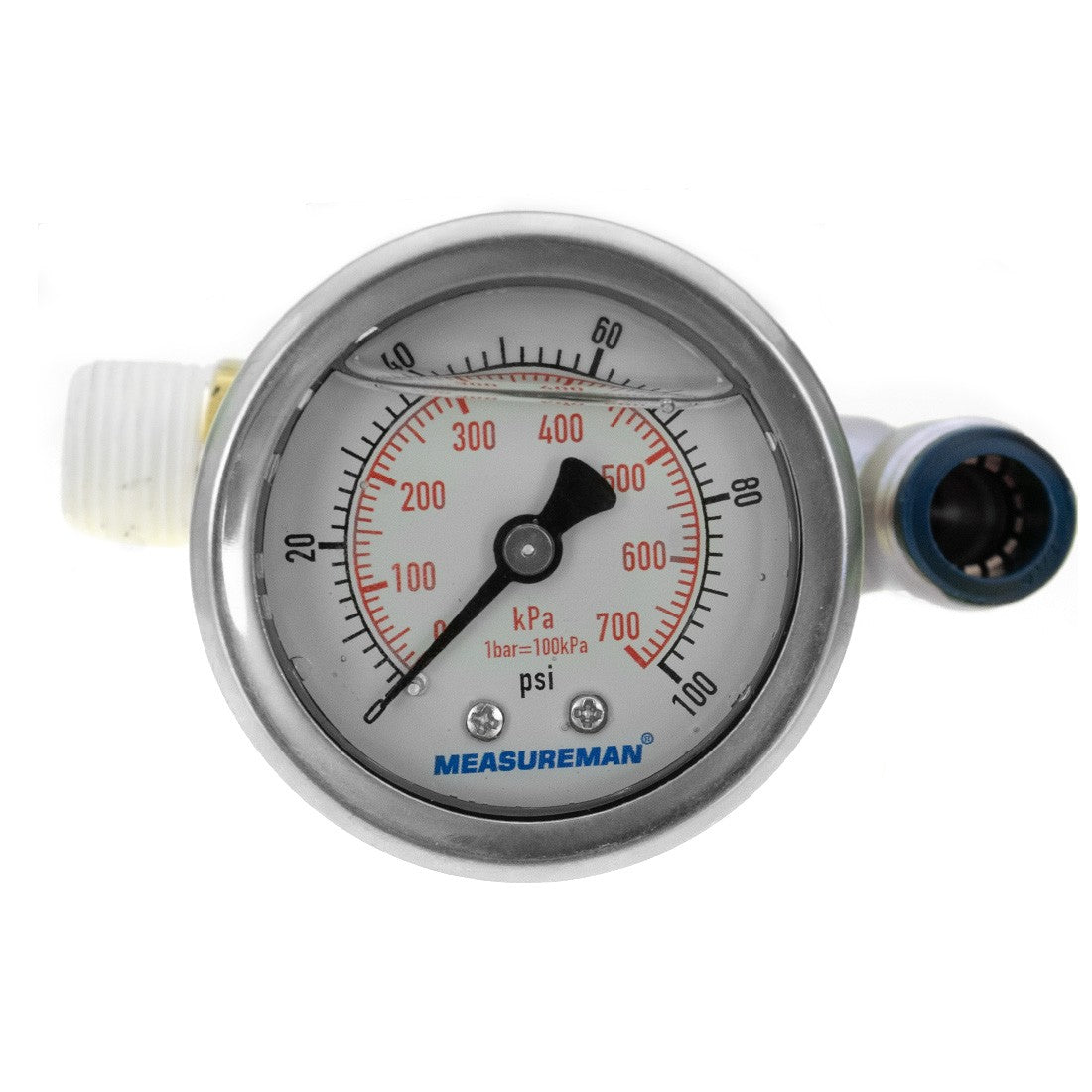 XERO Pure Pressure Gauge Assembly Front View