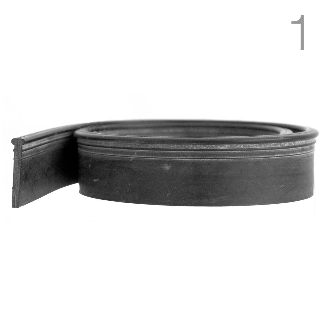 BlackDiamond Flat Top Squeegee Rubber - 12 Pack - Single Rubber - Number 1 - Rolled-up View
