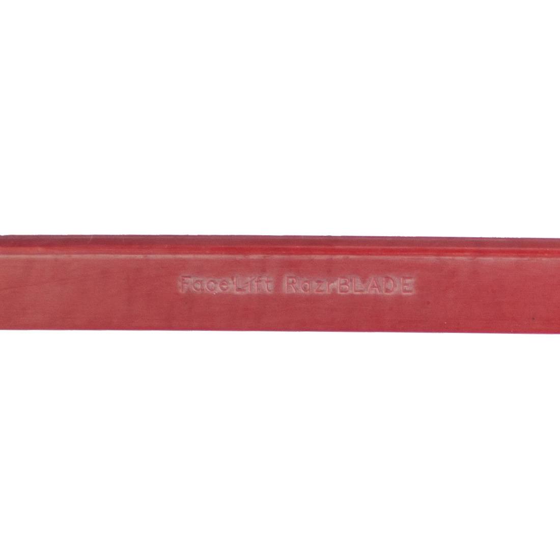Facelift RazrBlade Red Squeegee Rubber Close Up View